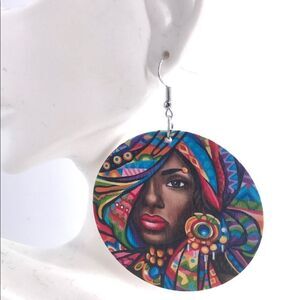 African Lady Earrings 